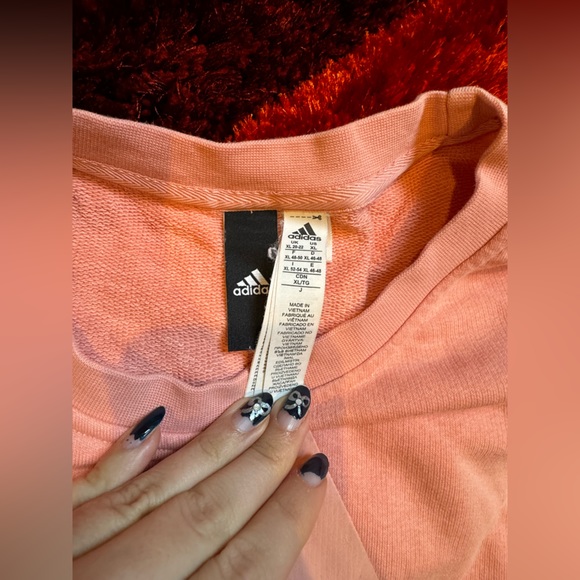 Peach colored Adidas sweatshirt - Picture 2 of 3
